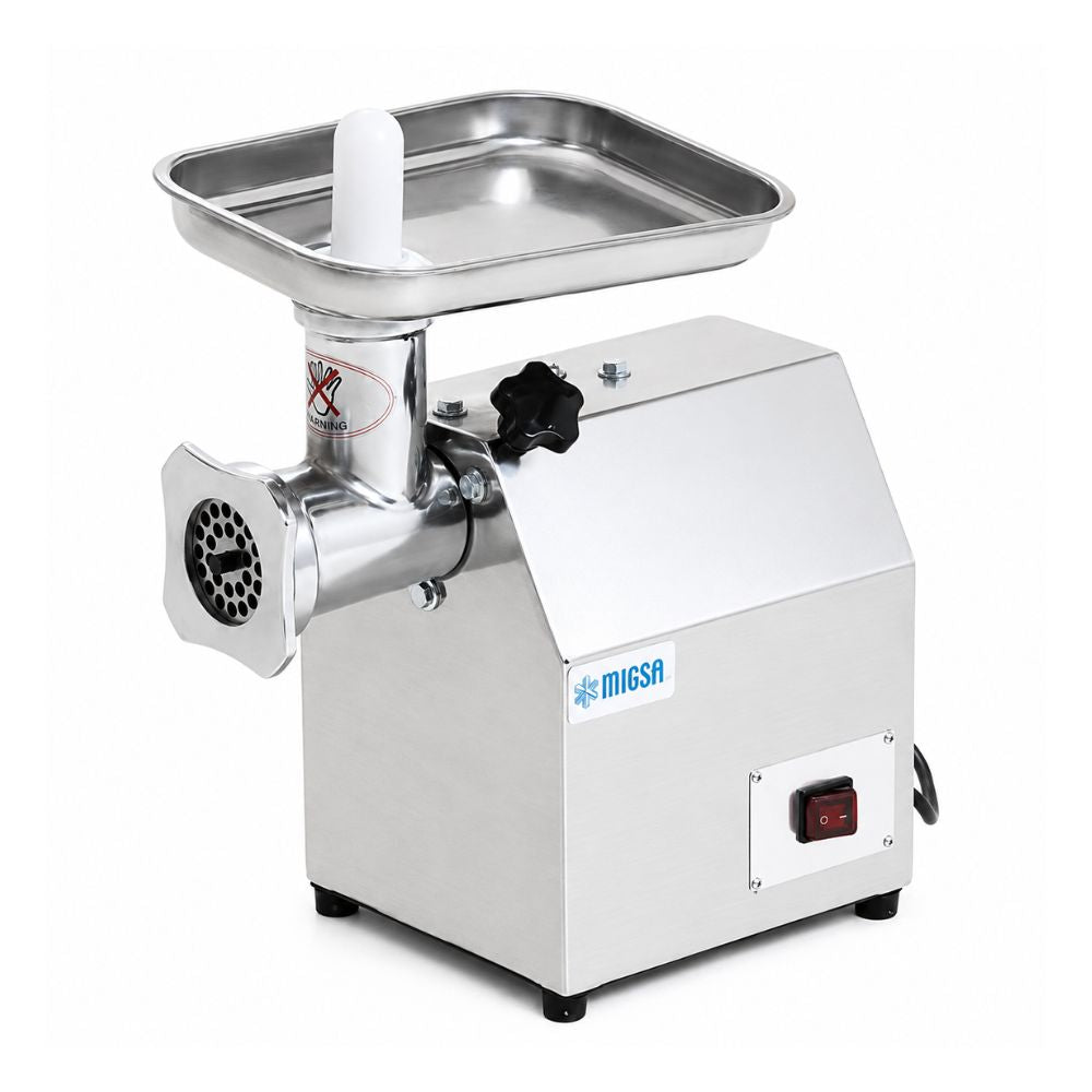 MOLINO DE CARNE COMERCIAL 1.1 HP MIGSA DQ-12 | Carne | Eléctrico | Acero Inoxidable | Carnicería Restaurante