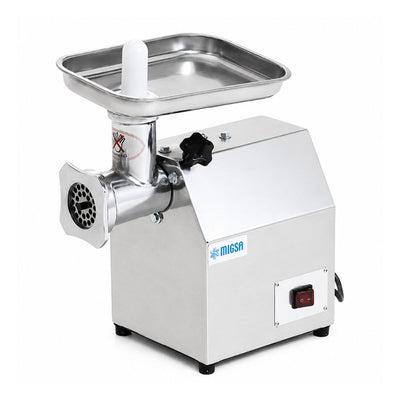 MOLINO DE CARNE COMERCIAL 1.1 HP MIGSA DQ-12 | Carne | Eléctrico | Acero Inoxidable | Carnicería Restaurante | Molino para Carne Moledora Picadora Carne Molida Res Puerco Pollo Comercial Industrial Acero Inoxidable Carnicería Cremería Restaurante Negocio