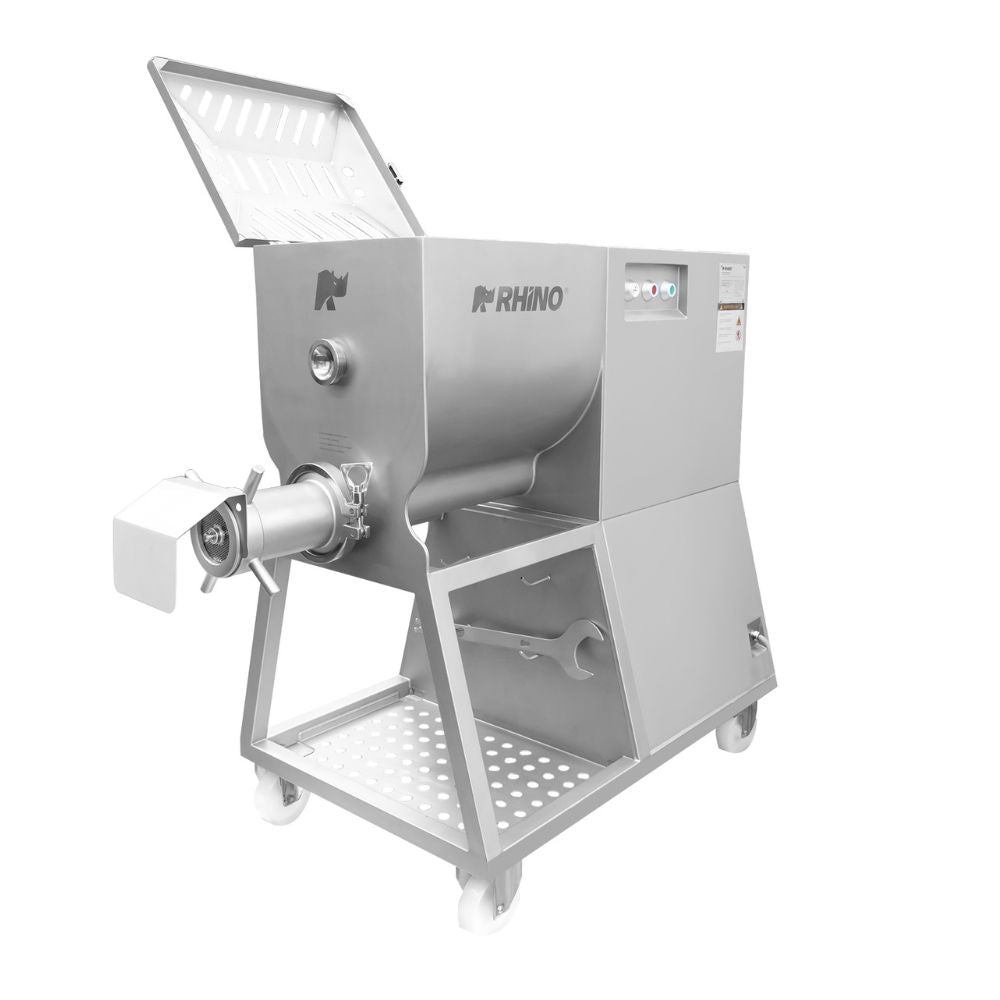 MOLINO RHINO MOLME-1300 | Molino Mezclador | Capacidad de Tolva: 50 kg | Capacidad de Producción: 1300 kg / hr | Carnicería Restaurante Cocina Industrial Carnicería Restaurante Cremeria Carne Molida Roja Puerco Res Pollo Negocio Cocina Industrial 