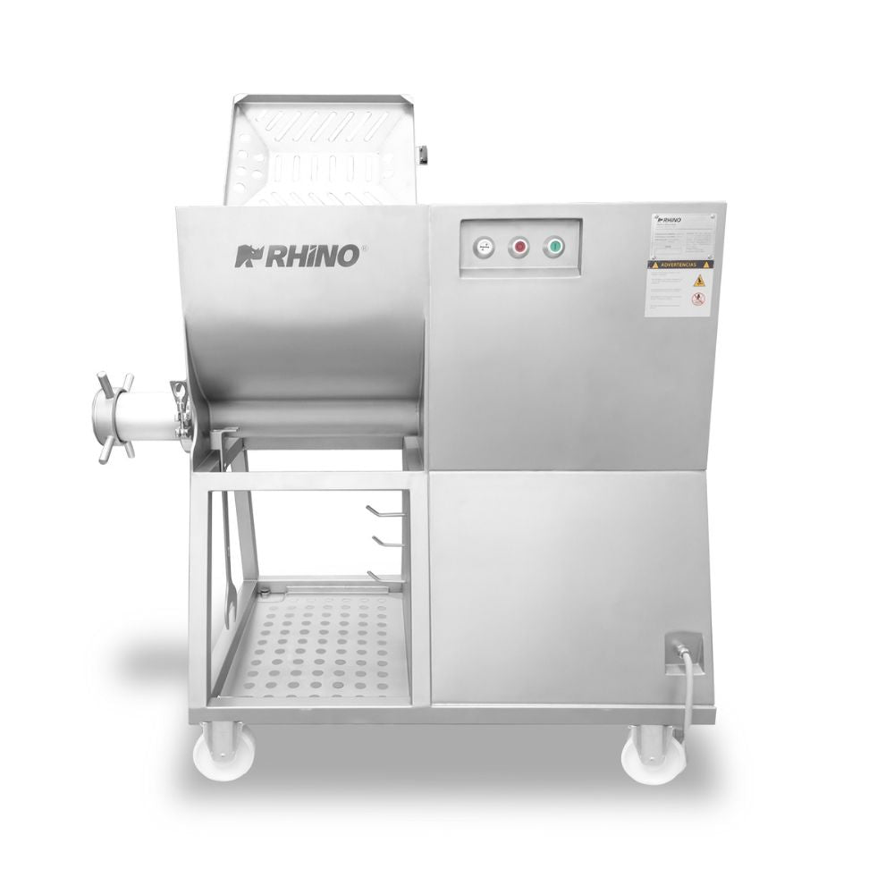MOLINO RHINO MOLME-1300 | Molino Mezclador | Capacidad de Tolva: 50 kg | Capacidad de Producción: 1300 kg / hr | Carnicería Restaurante Cocina Industrial Carnicería Restaurante Cremeria Carne Molida Roja Puerco Res Pollo Negocio Cocina Industrial 