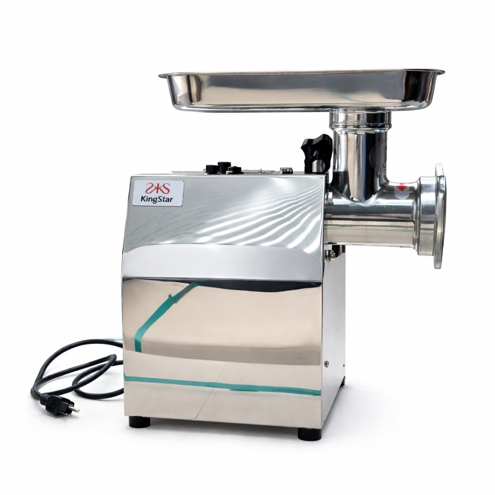 MOLINO KINGSTAR MCK | Molino para Carne | Capacidad 120kg/h | Carnicería Cocina Industrial | Molino para Carne Moledora Picadora Carne Molida Res Puerco Pollo Comercial Industrial Acero Inoxidable Carnicería Cremería Restaurante Negocio