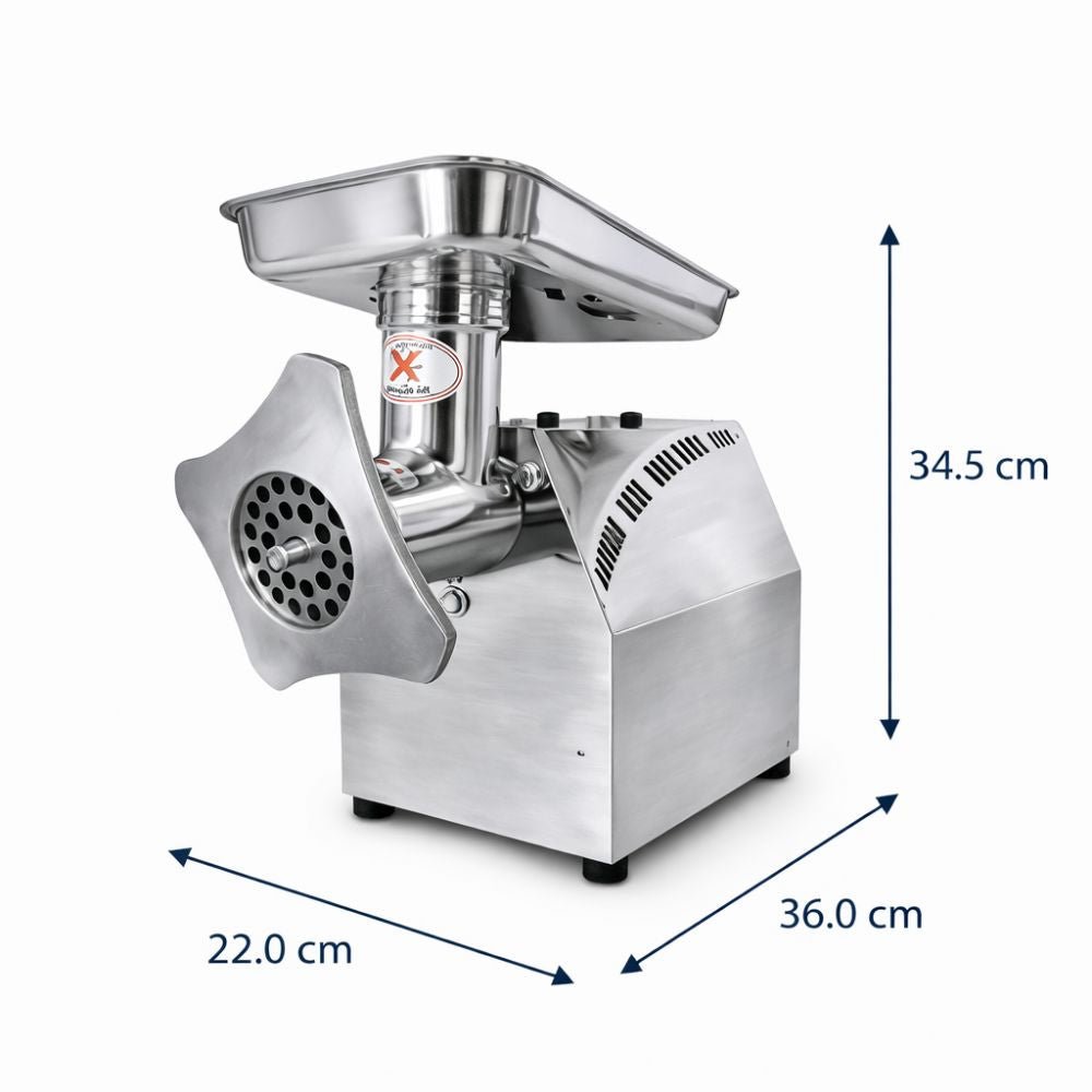 MOLINO KINGSTAR MCK | Molino para Carne | Capacidad 120kg/h | Carnicería Cocina Industrial | Molino para Carne Moledora Picadora Carne Molida Res Puerco Pollo Comercial Industrial Acero Inoxidable Carnicería Cremería Restaurante Negocio