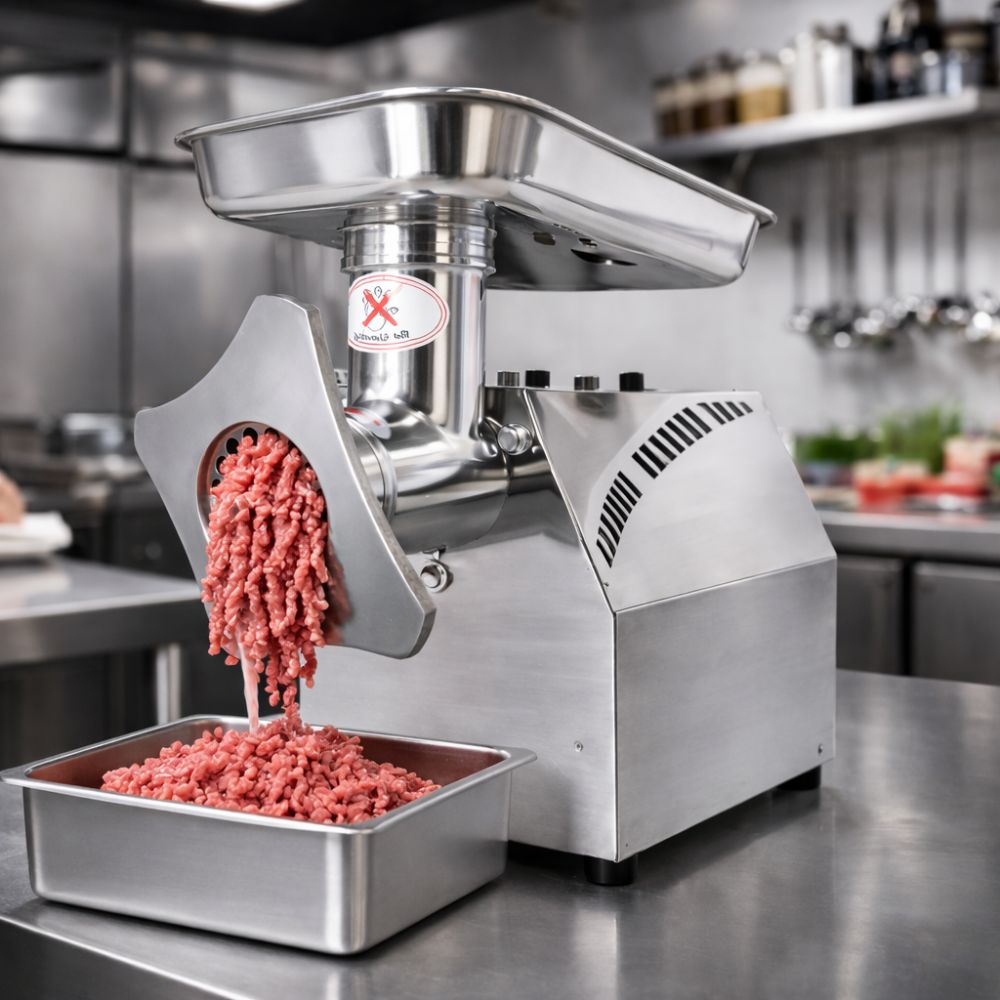 MOLINO KINGSTAR MCK | Molino para Carne | Capacidad 120kg/h | Carnicería Cocina Industrial | Molino para Carne Moledora Picadora Carne Molida Res Puerco Pollo Comercial Industrial Acero Inoxidable Carnicería Cremería Restaurante Negocio