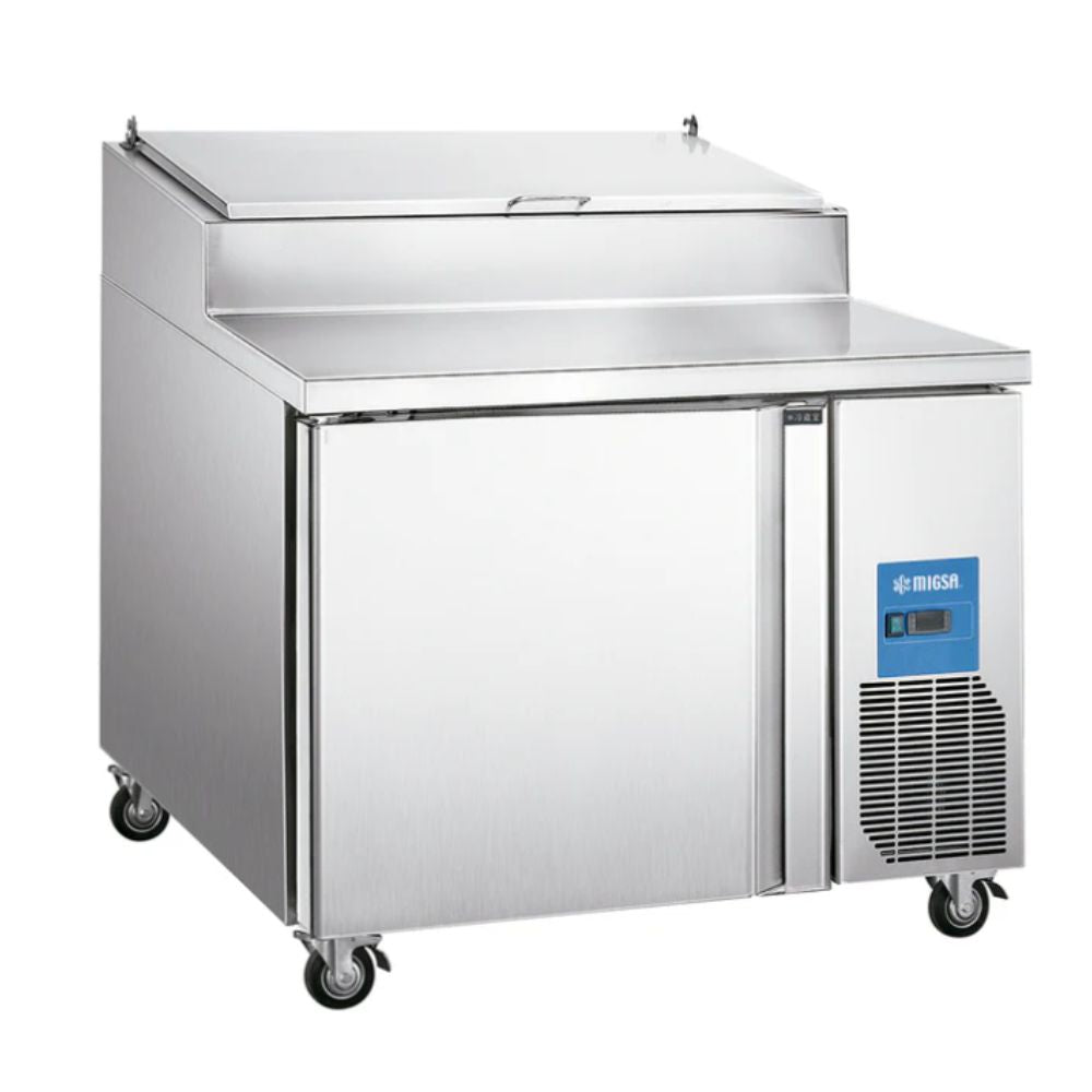 Migsa Picl1 Mesa Preparación Pizzas 1 Puerta Acero Inoxidable