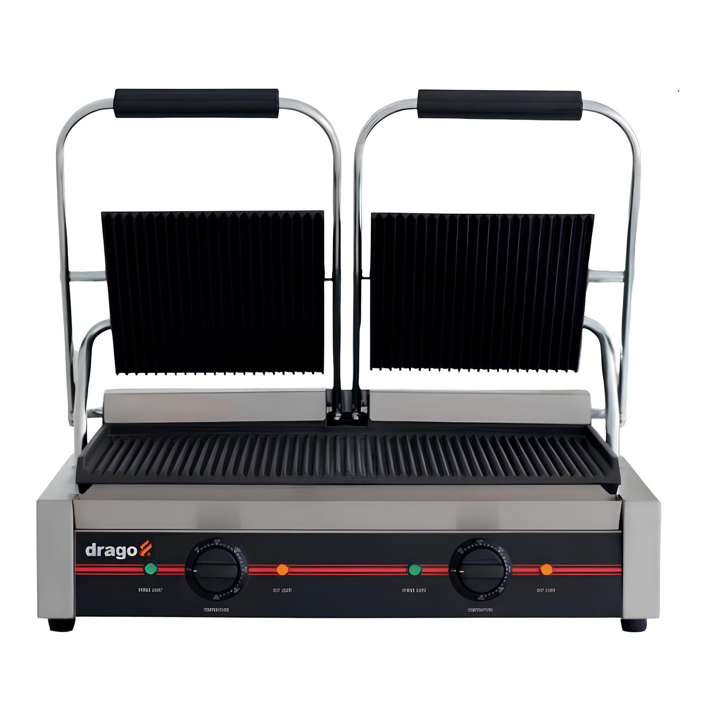 PANINERA DRAGO GH-813 | Paninera con doble plancha | Eléctrica | Restaurante Cafetería Cocina Industrial Comedor Cocina Comercial Industrial Profesional Desayunos Comidas Tortas Burritos Baguettes Focaccia Carne Asada Panini Negocio Fonda