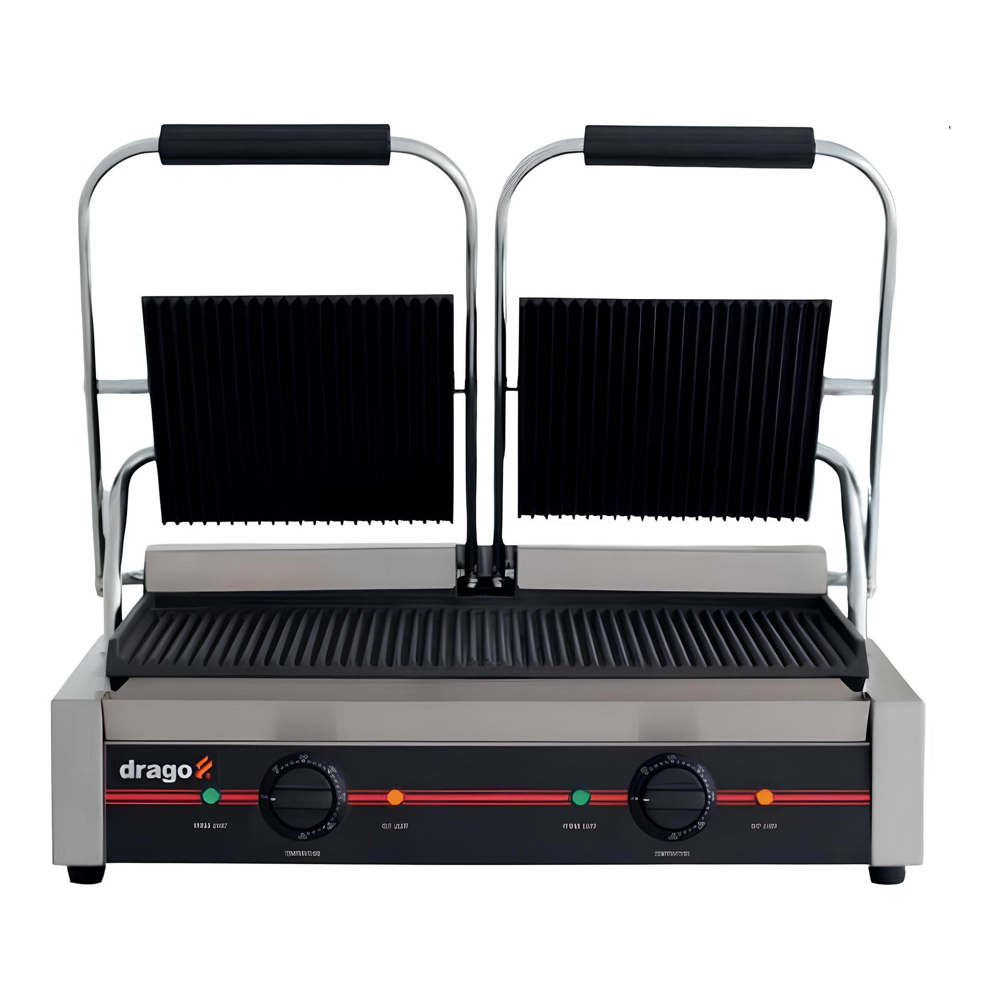 PANINERA DRAGO GH-813 | Paninera con doble plancha | Eléctrica | Restaurante Cafetería Cocina Industrial Comedor Cocina Comercial Industrial Profesional Desayunos Comidas Tortas Burritos Baguettes Focaccia Carne Asada Panini Negocio Fonda