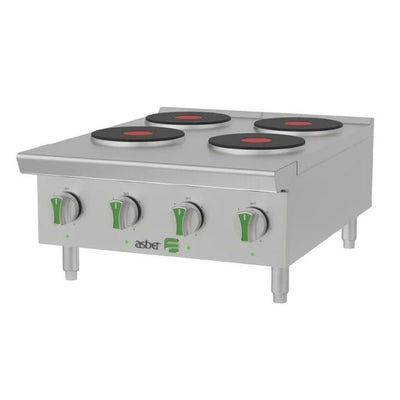 Parrilla Asber Aehp E 4 24 Em, parrilla eléctrica emerald line, en acero inoxidable.