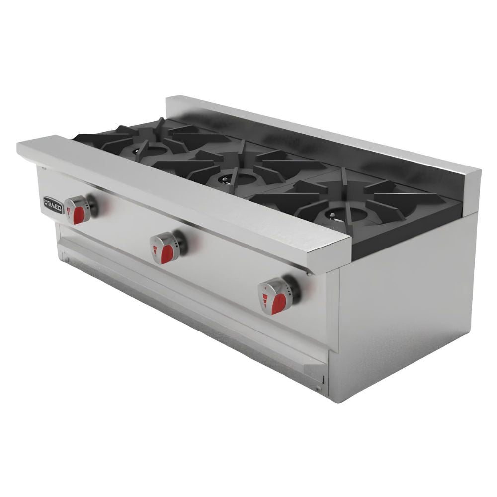 DRAGO CG-30-SLIM | Parrilla | Restaurante Catering Buffet | 3 Quemadores | Charola antiderrame | Gas | Acero Inoxidable | Dark kitchen AYB Hotel Boutique Resort Brunch Cafetería Desayunos Comida económica Tianguis Puesto Tacos Garnachas Comida callejera Comida corrida Comedor publico Comedor industrial Puesto comida Taquiza Bistró Buffet Catering Comisariato Italiano Cafetería Bistró