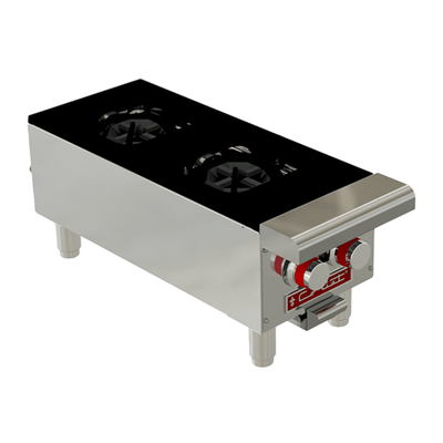 PARRILLA CORIAT PCV-2 | Parrilla | 2 Quemadores | Gas | lámina de acero inoxidable | Restaurante Hoteles Industriales