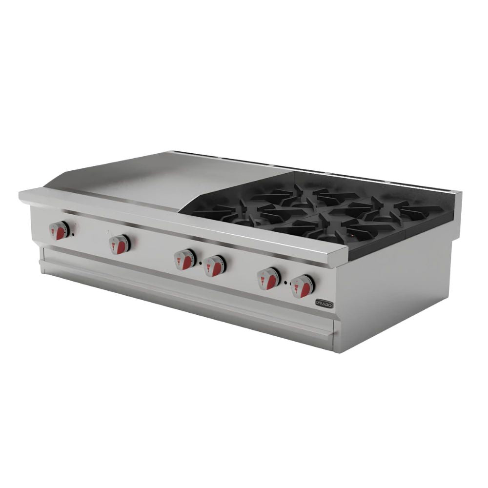 PARRILLA DRAGO CG-40PD | Parrilla 4 Quemadores Plancha | Gas | Acero Inoxidable | Restaurante Bistró Buffet Industrial Comisariato Banquetera Bufetera Local Comercial Comedor industrial Puesto comida Taquiza Bistró Buffet Catering Comisariato Italiano Cafetería Bistró Canapés Taquiza Alitas Mariscos