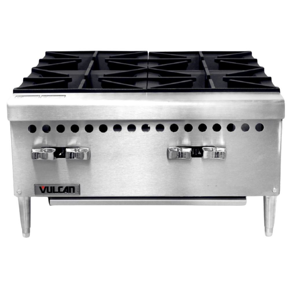 PARRILLA VULCAN VCRH24 | Estufa Parrilla a Gas | 4 Quemadores | Gas | Acero Inoxidable | Cafetería Restaurante Hotel Cocinas Fondas Restaurantes Cenadurías Comedores Industriales Preparación de Alimentos Cocción