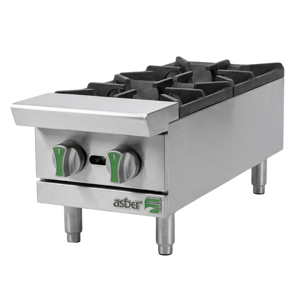 PARRILLA ASBER AEHP 2 12 LINEA EMERALD | Gas | 2 Quemadores | Acero Inoxidable | Restaurante Cafetería Cocina Industrial | Parrilla Industrial Estufa de Quemadores Abiertos Hornillas Cocción a Gas Acero Inoxidable Restaurante Cocina Industrial Taquería Fonda Cenaduría Comedor Industrial