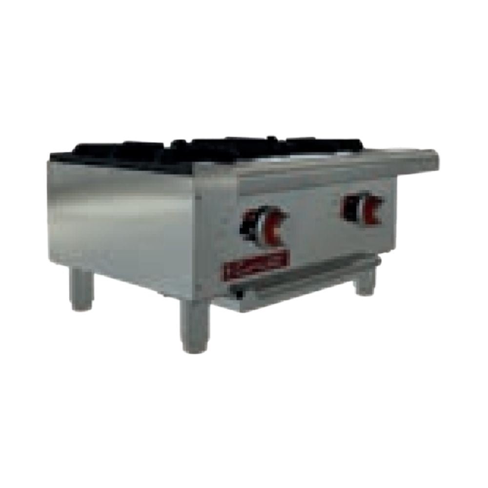 PARRILLA CORIAT PCH-2 | Parrilla | 2 Quemadores | Gas | Lámina De Acero Inoxidable | Restaurante Hotel Industrial Cafetería Fonda Cocinas Fondas Cenadurías Comedores Industriales Preparación de Alimentos Cocción.