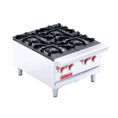 PARRILLA CORIAT PCV-4 | Parrilla | 4 Quemadores | Gas | Lámina De Acero Inoxidable | Restaurantes Hoteles Industrial