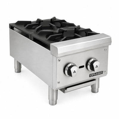 PARRILLA CG-20 | Parrilla 2 Quemadores Charola antiderrame | Gas | Acero Inoxidable | Restaurante Hotel Comedor | Parrilla Industrial Estufa de Quemadores Abiertos Hornillas Cocción a Gas Acero Inoxidable Restaurante Cocina Industrial Taquería Fonda Cenaduría Comedor Industrial