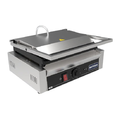 PARRRILLA PANINI KEITER METVISA METGRP-360 | Parrilla Panini | 2 Planchas Acanaladas | Hierro Fundido  | Cafeteria Zonas de Comida Rapida