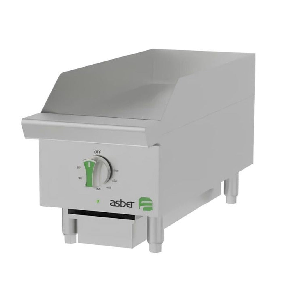 Plancha Asber Aetg E 12 Em, plancha eléctrica emerald line, en acero inoxidable.