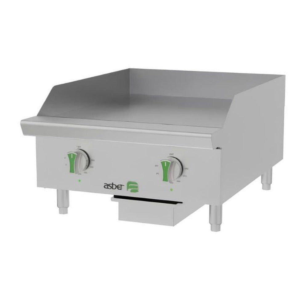 Plancha Asber Aetg E 24 Em, plancha eléctrica emerald line, en acero inoxidable.