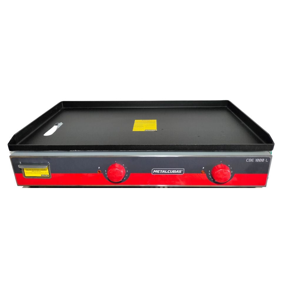 PLANCHA METALCUBAS CBE1000L | Plancha Eléctrica | Termostato | Acero Inoxidable | Cafetería Negocio Carne Pollo Tacos Hamburguesas Hot Dog Tacos Barbacoa Tacos Dorados Tortas Panini Restaurante Comedor Cocina Industriales Negocio Fonda Taqueria Cenaduria 