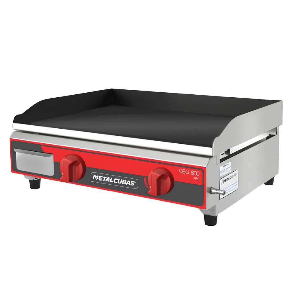 PLANCHA METALCUBAS CBG800PRO | Plancha a Gas PRO | Acero Inoxidable | Restaurantes Taquerías Food trucks | Plancha de Asar para Tacos Hamburguesas Hot Dogs Tortas Paninis Comal Comercial Industrial Gas Eléctrica Taquería Fonda Restaurante Cocina Industrial Negocio