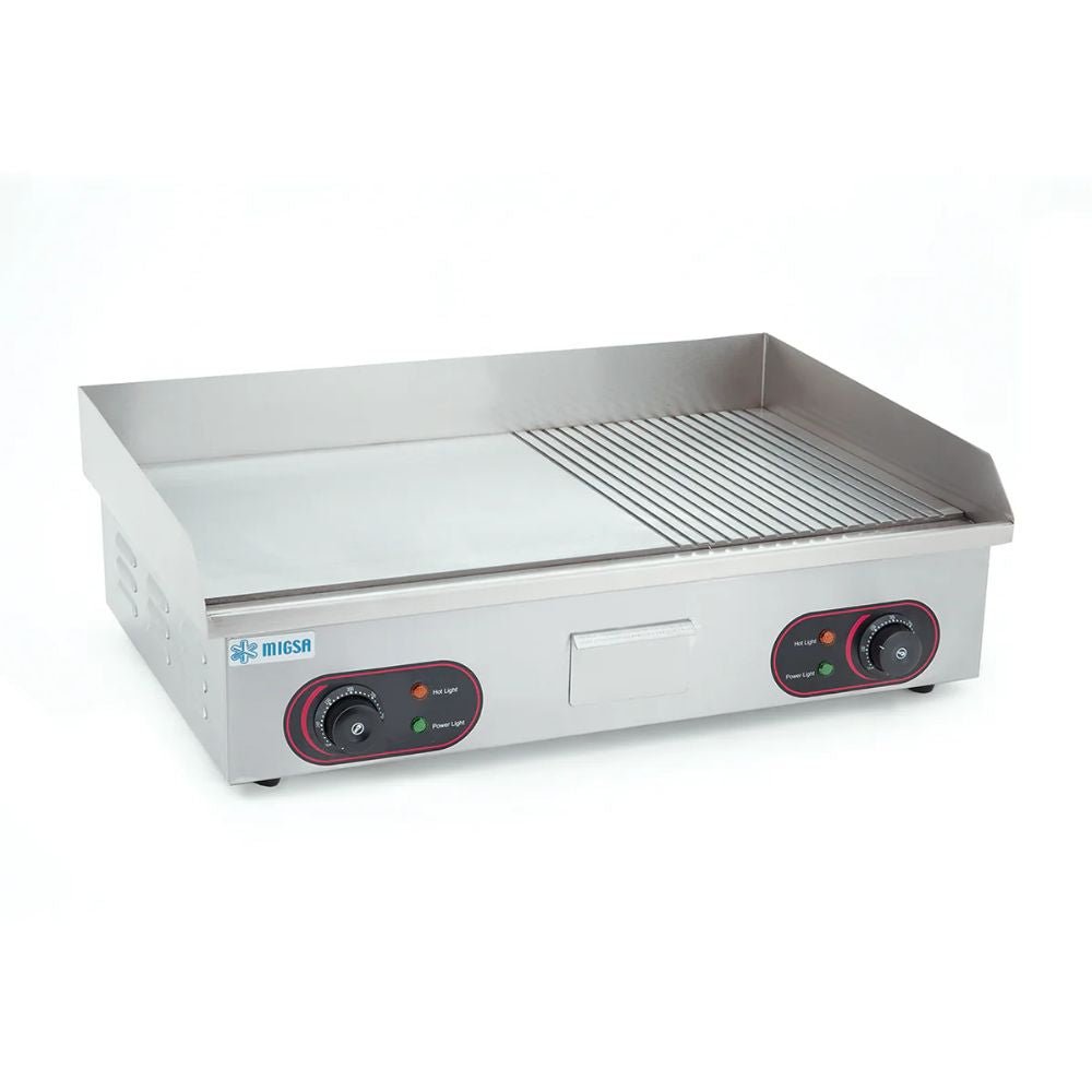 MIGSA BN-822B | Plancha | Comida Corrida Fondas Restaurantes | Frente 74 cm | Eléctrica | Acero Inoxidable | Tacos Hamburguesas Carne Asada Hotel Buffet Bistró Cafetería Cenaduría Taquería