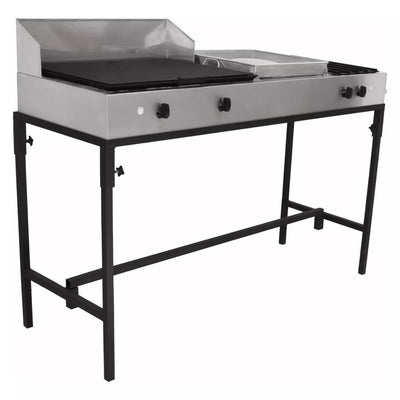 PLANCHA MINDEJAL MLM1605344333 | Plancha Comal y 2 Quemadores | Frente 140 cm | Acero Inoxidable | Cocina Industrial Restaurante Negocio Carne Pollo Tacos Hamburguesas Hot Dog Tacos Barbacoa Tacos Dorados Tortas Panini Restaurante Comedor Cocina Industriales Negocio Fonda Taqueria Cenaduria 