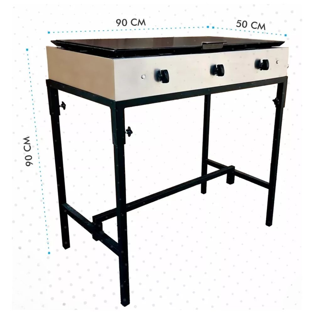 PLANCHA MINDEJAL MLM2275466278 | Plancha Parrilla Comal | Frente 90 cm | Acero Inoxidable | Cocina Industrial Negocio Taquería Restaurante Cocina Negocio Calentar Banquetes Alimentos Calentar Evento