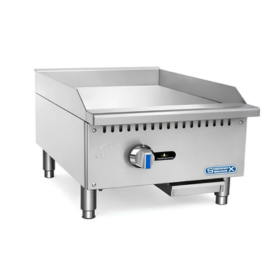 PLANCHA SOBRINOX XLRG-400 26090801 | Plancha | Gas | Frente 45.6 cm | Cocina Industrial Restaurante Carne Pollo Tacos Hamburguesas Hot Dog Tacos Barbacoa Tacos Dorados Tortas Panini Restaurante Comedor Cocina Industriales Negocio Fonda Taqueria Cenaduria 