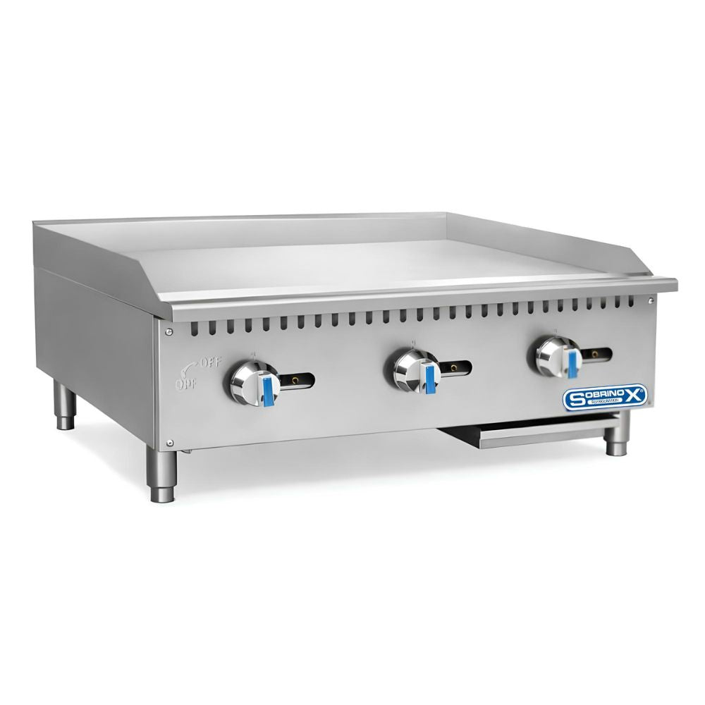 PLANCHA SOBRINOX XLRG-900 26091001 | Plancha | Gas | Frente 90.4 cm | Cocina Industrial Restaurante Carne Pollo Tacos Hamburguesas Hot Dog Tacos Barbacoa Tacos Dorados Tortas Panini Restaurante Comedor Cocina Industriales Negocio Fonda Taqueria Cenaduria 