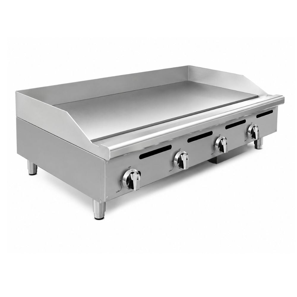 PLANCHA DRAGO PG-4 | Plancha 122 cm | Gas | Acero Inoxidable y Lamina Aluminizada | Comedor Industrial Restaurante Cafetería | Plancha de Asar para Tacos Hamburguesas Hot Dogs Tortas Paninis Comal Comercial Industrial Gas Eléctrica Taquería Fonda Restaurante Cocina Industrial Negocio