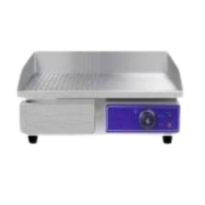 PLANCHA KEITER KREPPSLAND METDPL-818-2 | 1/3 acanalada 2/3 Plana 55.5 cm | Eléctrico | Acero Inoxidable | Restaurante Foodruck Catering