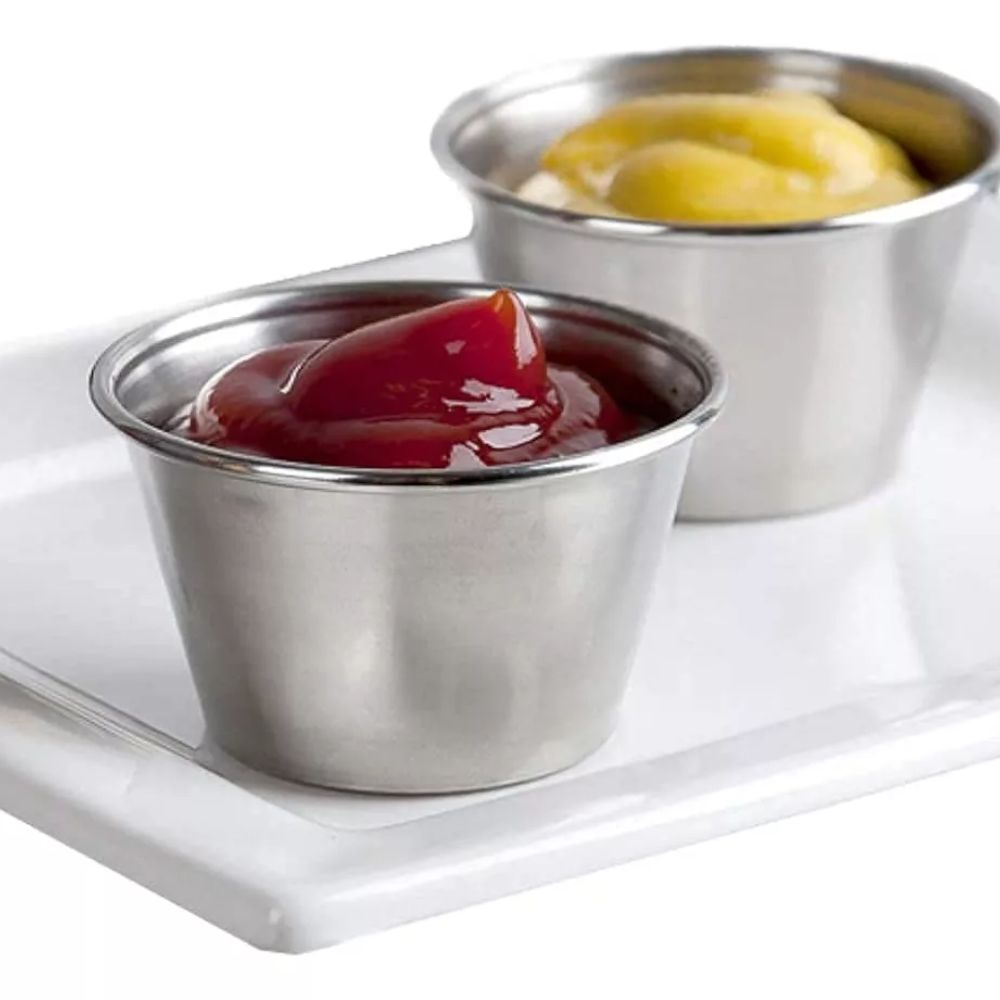 RAMEKIN MINDEJAL MLM1901848155 | Ramekin | Caja con 12 Pzs | Acero Inoxidable | Restaurante Comida Negocio Salseros Ingrediente Cafetería Comedores Ambientada