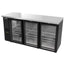 REFRIGERADOR ASBER ABBC-24-72-G HC / SG-HC | Refrigerador Contra Barra | 3 Puertas Cristal | Control Temperatura | Vinil y Acero | Horizontal | Bares Hoteles Restaurantes | Refrigerador Contra Barra Cervecero Enfriador de Bebidas Bajo Barra Botellero Exhibidor Acero Inoxidable Bar Cantina Restaurante Cervecería Antro Negocio