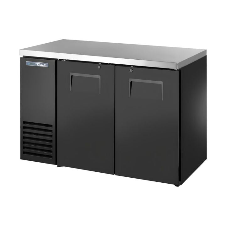 REFRIGERADOR BAJO BARRA TRUE TBB24-48-2S-Z1-SFT-B-1 | Refrigerador Bajo-Barra | 2 Puertas Sólidas | Exterior Negro | Restaurante Bar Cafetería | Mesa de Trabajo Refrigerada Refrigerador Bajo Mostrador Bajo Barra Conservador Cocina Fría Acero Inoxidable Restaurante Cafetería Cocina Industrial Bar Cremería Hotel