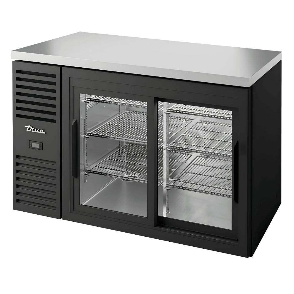REFRIGERADOR BAJO BARRA TRUE TBR52-RISZ1-L-B-11-1 | Refrigerador Bajo-Barra | 2 Puertas de Vidrio | Acero Inoxidable | Restaurante Bar Cafetería | Refrigerador Contra Barra Cervecero Enfriador de Bebidas Bajo Barra Botellero Exhibidor Acero Inoxidable Bar Cantina Restaurante Cervecería Antro Negocio