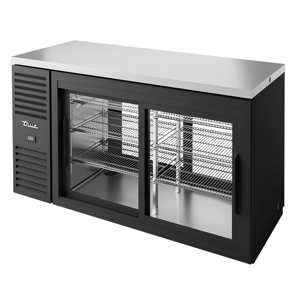 REFRIGERADOR BAJO BARRA TRUE TBR60-PTSZ1-L-B-11-11-1 | Refrigerador Bajo Barra | 2 Puertas | 6 Estantes | Restaurante Bar Cafetería | Refrigerador Contra Barra Cervecero Enfriador de Bebidas Bajo Barra Botellero Exhibidor Acero Inoxidable Bar Cantina Restaurante Cervecería Antro Negocio
