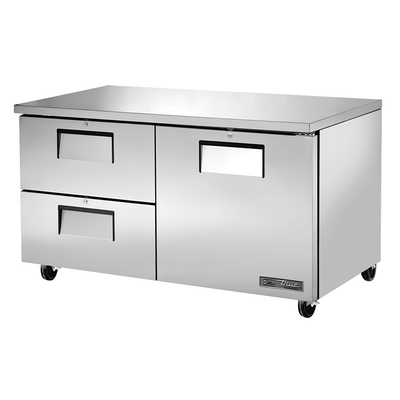 REFRIGERADOR BAJO MOSTRADOR TRUE TUC-60D-2-HC | Refrigerador con Cajones | 2 Cajones | 1 Puerta | Restaurante Bar Cocina Industrial