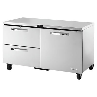 REFRIGERADOR BAJO MOSTRADOR TRUE TUC-60D-2-HC~SPEC3 | Refrigerador con Cajones | 2 Cajones | 1 Puerta | Restaurante Bar Cocina Industrial