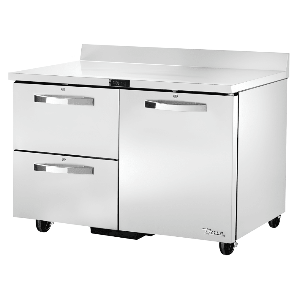 REFRIGERADOR BAJO MOSTRADOR TRUE TWT-48D-2-HC~SPEC3 | Refrigerador con Cajones | 2 Cajones | 1 Puerta | Restaurante Bar Cocina Industrial | Mesa de Trabajo Refrigerada Refrigerador Bajo Mostrador Bajo Barra Conservador Cocina Fría Acero Inoxidable Restaurante Cafetería Cocina Industrial Bar Cremería Hotel