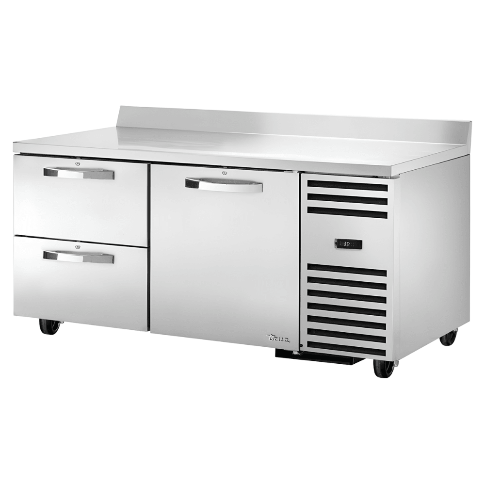 REFRIGERADOR BAJO MOSTRADOR TRUE TWT-67D-2-HC~SPEC3 | Refrigerador | 1 Puerta | 2 Cajones | 2 Estantes | Restaurante Bar Cocina Industrial | Mesa de Trabajo Refrigerada Refrigerador Bajo Mostrador Bajo Barra Conservador Cocina Fría Acero Inoxidable Restaurante Cafetería Cocina Industrial Bar Cremería Hotel