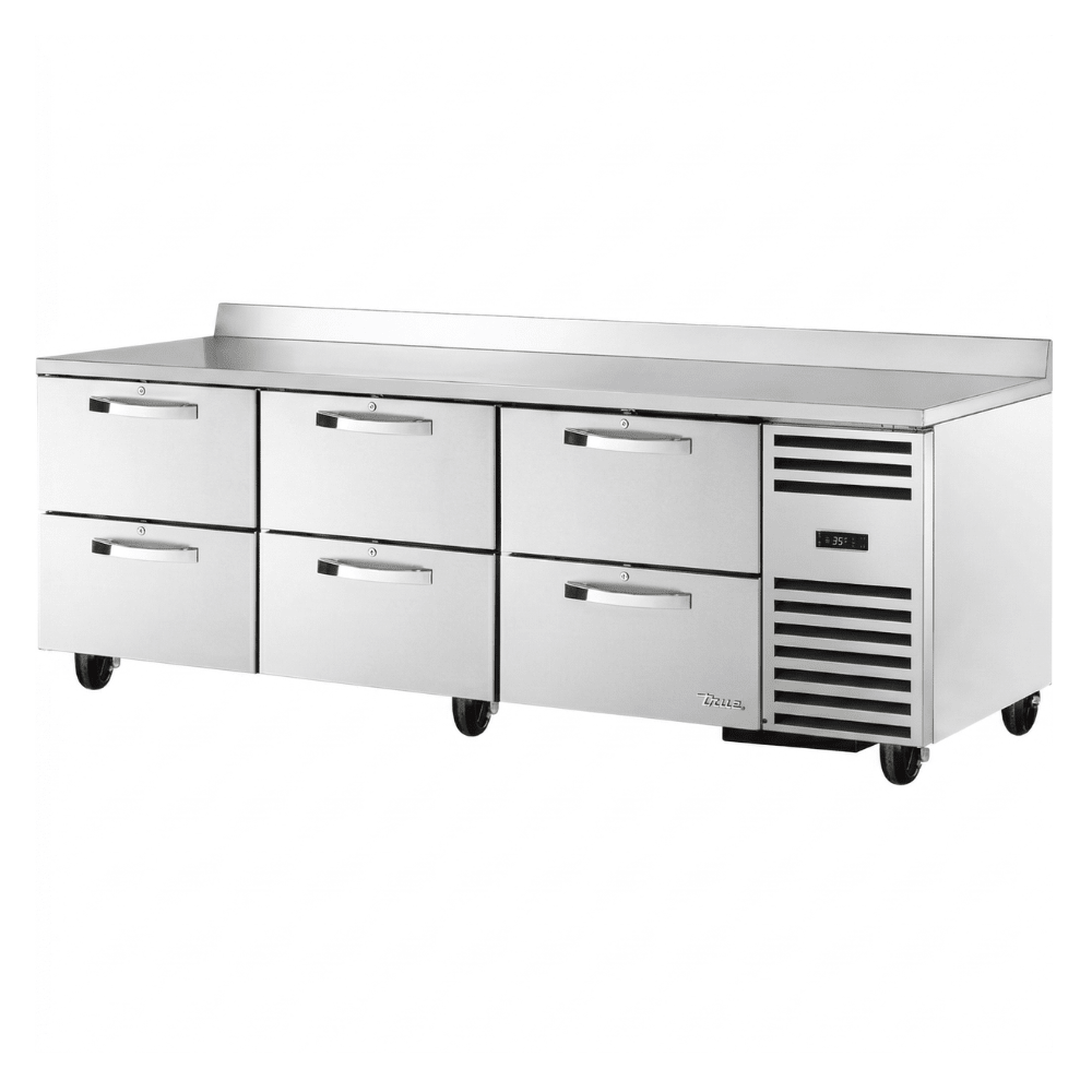 REFRIGERADOR BAJO MOSTRADOR TRUE TWT-93D-6-HC~SPEC3 | Refrigerador | 6 Cajones | Acero Inoxidable | Restaurante Bar Cocina Industrial | Mesa de Trabajo Refrigerada Refrigerador Bajo Mostrador Bajo Barra Conservador Cocina Fría Acero Inoxidable Restaurante Cafetería Cocina Industrial Bar Cremería Hotel
