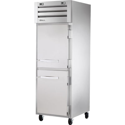 REFRIGERADOR CONGELADOR TRUE STR1DTA-2HS-HC | Refrigerador Congelador Vertical Dual | 2 Medias Puertas Solidas | Acero Inoxidable Aluminio | Restaurante Cocina Industrial  Restaurante Lácteos Industrial Cocina Cremería Comercios Insumos Carnicería Hotel Panadería Refresquero Latas Bar Abarrotes 