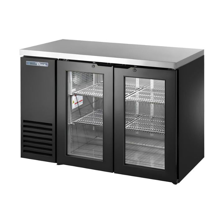 REFRIGERADOR CONTRA BARRA TRUE TBB24-48-2G-Z1-SFT-B-1 | Refrigerador Contra-Barra | 2 Puertas Cristal | Exterior Negro | Restaurante Bar Cafetería | Refrigerador Contra Barra Cervecero Enfriador de Bebidas Bajo Barra Botellero Exhibidor Acero Inoxidable Bar Cantina Restaurante Cervecería Antro Negocio