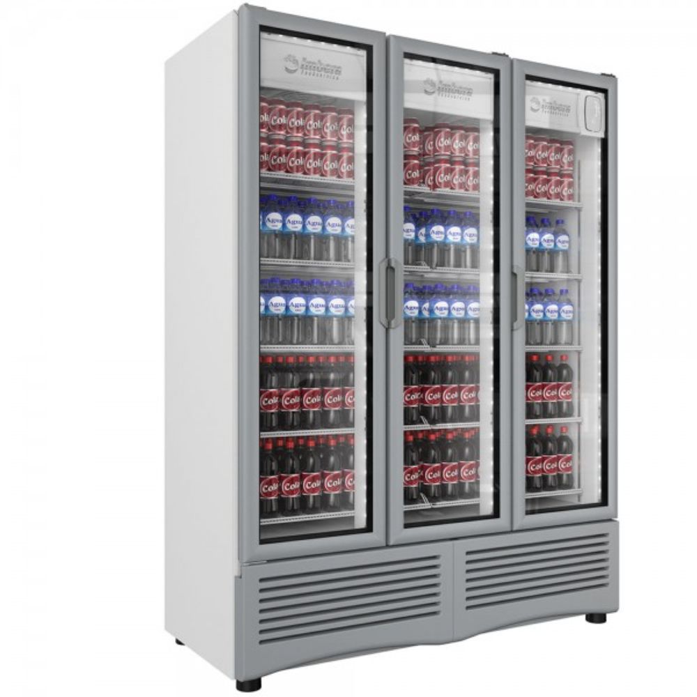 REFRIGERADOR IMBERA 1023825G342D | Refrigerador Vertical | 3 Puertas Cristal | 42 Pies Cúbicos | Refresquero Cremerías Carnicería Abarrotes Latas Industrial Cocina Comercios Insumos Hotel Panadería Bar.