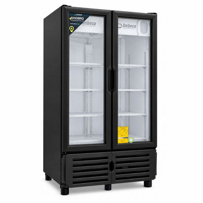 REFRIGERADOR IMBERA 1030651 VRD35 2P | Refrigerador Enfriador Vertical | 2 Puertas Cristal | 35 Pies Cúbicos | Super Mercado Abarrotes Carnicería