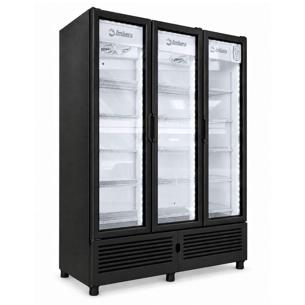 REFRIGERADOR IMBERA 1030652 G342 3P | Refrigerador Vertical | 3 Puertas Cristal | 42 Pies Cúbicos | Refresquero Cremerías Carnicería Abarrotes