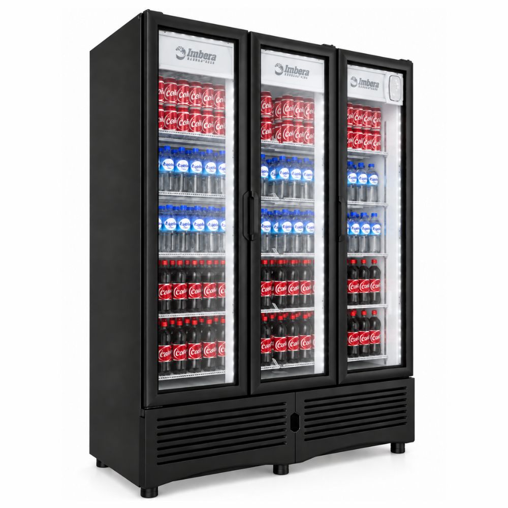 REFRIGERADOR IMBERA 1030652 G342 3P | Refrigerador Vertical | 3 Puertas Cristal | 42 Pies Cúbicos | Refresquero Cremerías Carnicería Abarrotes