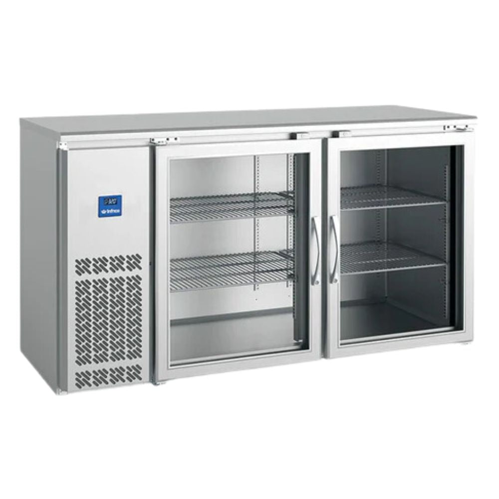 REFRIGERADOR INFRICO ERV60IIGD | Refrigerador Back Bar 60" | 12.7 Pies Cubicos | Acero Inoxidable | Bar Cafetería Restaurante Cafeteria Cocina Industrial Refrigerar Bajo Barra Conservar Comedor 