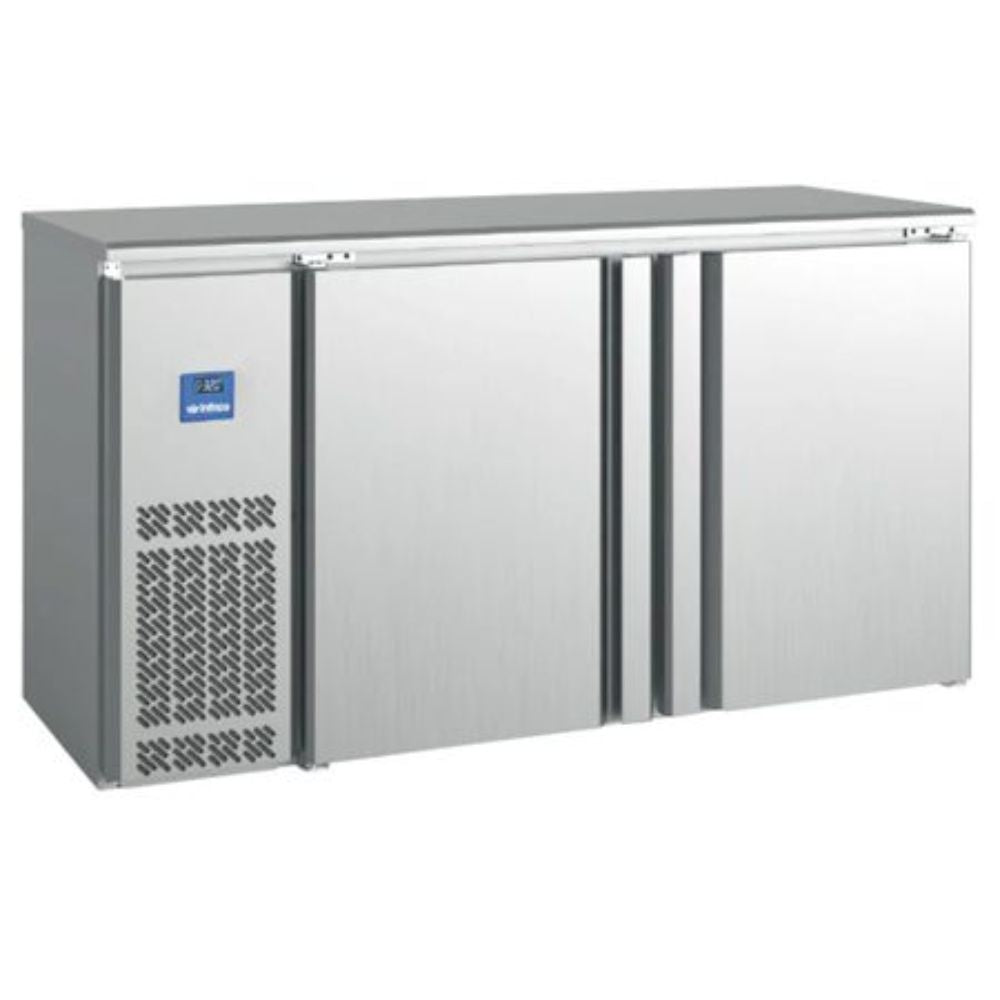 REFRIGERADOR INFRICO ERV60IISD | Refrigerador Back Bar 60" | 12.7 Pies Cubicos | Acero Inoxidable | Bar Cafetería Cocina Industrial Refrigerar Bajo Barra Conservar Comedor 