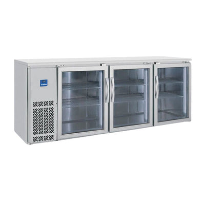 REFRIGERADOR INFRICO ERV84IIGD | Refrigerador Back Bar 84" | 19.8 Pies Cubicos | Acero Inoxidable | Bar Restaurante Hotel Cocina Industrial Refrigerar Bajo Barra Conservar Comedor